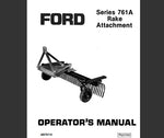 ENHANCE YOUR FARMING EFFICIENCY WITH THE FORD SERIES 761A RAKE ATTACHMENT OPERATOR’S MANUAL, AVAILABLE IN A CONVENIENT PDF FORMAT.