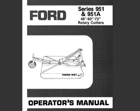 UNLOCK THE FULL POTENTIAL OF YOUR FORD SERIES 951 & 951A ROTARY CUTTERS WITH OUR COMPREHENSIVE OPERATOR’S MANUAL, AVAILABLE IN A CONVENIENT PDF FORMAT.
