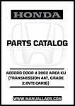 HONDA ACCORD DOOR 4 2002 AREA KU (TRANSMISSION 4AT, GRADE 2.0VTI CARIB) PARTS CATALOG MANUAL - PDF DOWNLOAD