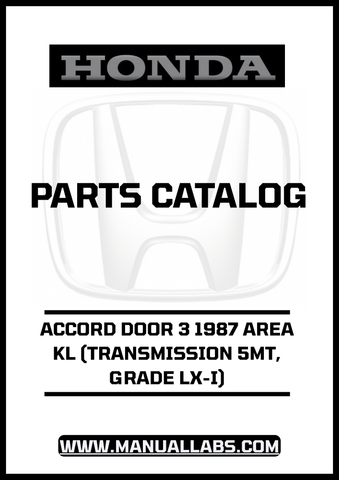 HONDA ACCORD DOOR 4 2008 AREA KS (TRANSMISSION 5MT, GRADE 2.4 VTI) PARTS CATALOG MANUAL - PDF DOWNLOAD