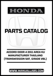 HONDA ACCORD DOOR 4 2011 AREA KU MANUFACTURER THAILAND (TRANSMISSION 5AT, GRADE V6L) PARTS CATALOG MANUAL - PDF DOWNLOAD