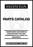 HONDA ACCORD DOOR 4 2010 AREA KU MANUFACTURER THAILAND (TRANSMISSION 5AT, GRADE VTIL SINGAPORE) PARTS CATALOG MANUAL - PDF DOWNLOAD