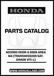 HONDA ACCORD DOOR 4 2005 AREA MA (TRANSMISSION 5AT, GRADE VTI-L) PARTS CATALOG MANUAL - PDF DOWNLOAD
