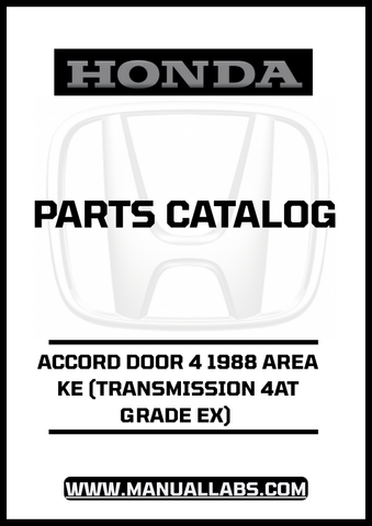HONDA ACCORD DOOR 4 2010 AREA TH (TRANSMISSION 5AT, GRADE 2.4 E) PARTS CATALOG MANUAL - PDF DOWNLOAD