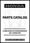 HONDA ACCORD DOOR 3 1989 AREA KA (TRANSMISSION 4AT, GRADE DX) PARTS CATALOG MANUAL - PDF DOWNLOAD