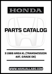 HONDA ACCORD DOOR 3 1989 AREA KL (TRANSMISSION 4AT, GRADE DX) PARTS CATALOG MANUAL - PDF DOWNLOAD