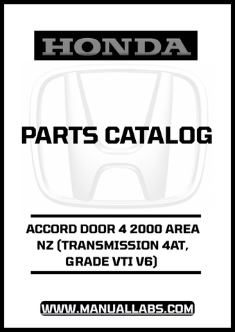 HONDA ACCORD DOOR 4 2000 AREA NZ (TRANSMISSION 4AT, GRADE VTI V6) PARTS CATALOG MANUAL - PDF DOWNLOAD