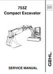 Gehl Compact Excavator 753Z Service Repair Manual 918164 - PDF File Download