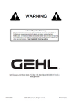 Gehl 753Z Excavator Manual 