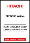 Unlock the full potential of your HITACHI excavator with our comprehensive Operator Manual, available in a convenient PDF format. This manual covers models 140W-3, 145W-3, 170W-3, 190W-3, and 210W-3, providing essential information on operation, maintenance, and troubleshooting. With clear instructions and detailed diagrams, you'll enhance your efficiency and ensure the longevity of your equipment. Perfect for both seasoned operators and newcomers, this manual is an invaluable resource that will help you ma