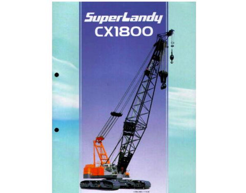 UNLOCK THE FULL POTENTIAL OF YOUR HITACHI CX1800 CRAWLER CRANE WITH OUR COMPREHENSIVE SERVICE REPAIR MANUAL IN PDF FORMAT. 
