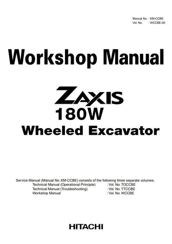 Unlock the full potential of your HITACHI ZAXIS 180W Wheeled Excavator with the comprehensive Service Manual WCCBE-00 in PDF format. This essential guide provides detailed insights into maintenance, troubleshooting, and repair procedures, ensuring your equipment operates at peak performance. With easy navigation and clear illustrations, this manual is designed for both seasoned professionals and newcomers alike, making it an invaluable resource for keeping your excavator in top condition. Don't miss out on