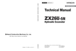 Unlock the full potential of your HITACHI ZX26U-5N Excavator with the comprehensive Technical Manual TACB60-EN-01 (2023.12.27) in PDF format. This essential guide provides detailed insights into the machine's specifications, maintenance procedures, and troubleshooting tips, ensuring optimal performance and longevity. Perfect for operators and technicians alike, this manual is your go-to resource for maximizing efficiency and minimizing downtime. Don't miss out on the opportunity to enhance your excavator