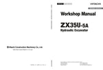 Unlock the full potential of your HITACHI ZX35U-5A Excavator with the comprehensive Workshop Manual WADCJ0-EN-00 in PDF format. This essential guide provides detailed instructions, schematics, and troubleshooting tips to ensure optimal performance and maintenance of your equipment. Whether you're a seasoned professional or a DIY enthusiast, this manual is designed to enhance your understanding and efficiency, making repairs and servicing straightforward and hassle-free. Invest in this invaluable resource to