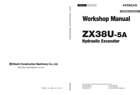 Unlock the full potential of your HITACHI ZX38U-5A Excavator with the comprehensive Workshop Manual WADC-EN-00 (2021.05.11) in PDF format. This essential guide provides detailed insights into maintenance, troubleshooting, and repair procedures, ensuring your equipment operates at peak performance. With easy navigation and clear illustrations, this manual is designed for both seasoned professionals and DIY enthusiasts, making it an invaluable resource for keeping your excavator in top condition. Don't miss