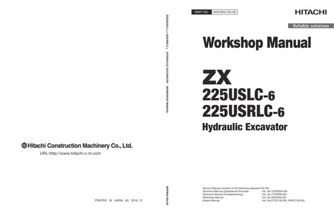 Unlock the full potential of your HITACHI ZX 225USLC-6 and 225USRLC-6 hydraulic excavators with the comprehensive workshop manual (WDFB50-EN-00) in PDF format. This essential resource provides detailed schematics, maintenance guidelines, and troubleshooting tips, ensuring your machinery operates at peak performance. Perfect for both seasoned professionals and DIY enthusiasts, this manual is your go-to guide for efficient repairs and upkeep, ultimately saving you time and money. Don't miss out on the opportu
