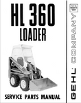 HL360 - GEHL Loader Parts Catalog Manual Download PDF (Form No. 902572 Replaces 902370)