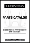 Unlock the full potential of your 1982 Honda Accord with our comprehensive Door 3 Parts Catalog Manual. This PDF download is specifically designed for the 3AT transmission and Grade EX models, providing you with detailed diagrams and specifications to ensure accurate repairs and maintenance.