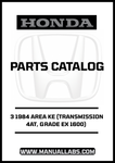 Unlock the full potential of your 1984 Honda Accord with our comprehensive Door 3 Parts Catalog Manual. This PDF download is specifically designed for the EX 1600 model equipped with a 4AT transmission, providing you with detailed diagrams and specifications to ensure accurate repairs and maintenance.