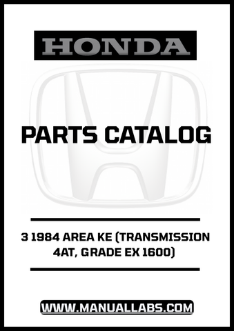 Unlock the full potential of your 1984 Honda Accord with our comprehensive Door 3 Parts Catalog Manual. This PDF download is specifically designed for the EX 1600 model equipped with a 4AT transmission, providing you with detailed diagrams and specifications to ensure accurate repairs and maintenance.