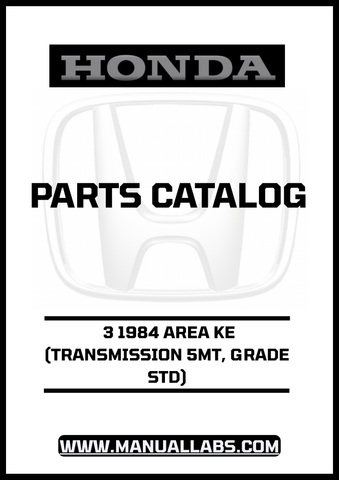 Unlock the full potential of your 1984 Honda Accord with our comprehensive Door 3 Parts Catalog Manual. This PDF download is specifically designed for the 5MT transmission and Grade STD, providing you with detailed diagrams and specifications to ensure accurate repairs and maintenance.