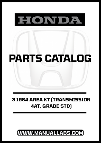 Discover the ultimate resource for maintaining your 1984 Honda Accord with the comprehensive Door 3 Parts Catalog Manual. This PDF download is specifically designed for the 4AT transmission and STD grade, providing you with detailed diagrams and part numbers to ensure you find exactly what you need for repairs or restorations.