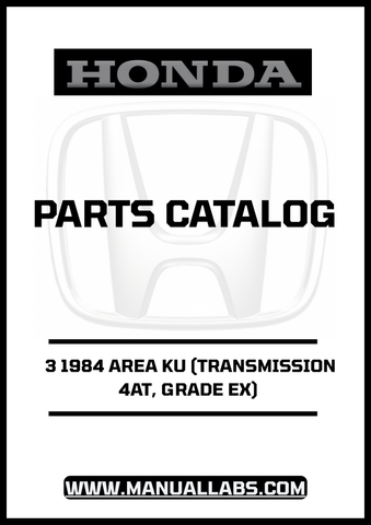 Unlock the full potential of your 1984 Honda Accord with our comprehensive Door 3 Parts Catalog Manual. This PDF download is specifically designed for the 4AT transmission and EX grade, providing you with detailed diagrams and specifications to ensure accurate repairs and maintenance.