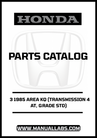 Unlock the full potential of your 1985 Honda Accord with our comprehensive Door 3 Parts Catalog Manual. This PDF download is specifically designed for the 4AT transmission and Grade STD models, providing you with detailed diagrams and specifications to ensure accurate repairs and maintenance.