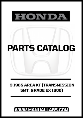 Discover the ultimate resource for maintaining your 1985 Honda Accord with the comprehensive Door 3 Parts Catalog Manual. This PDF download is specifically designed for the 5MT transmission and Grade EX 1600 model, providing you with detailed diagrams and specifications to ensure accurate repairs and replacements.