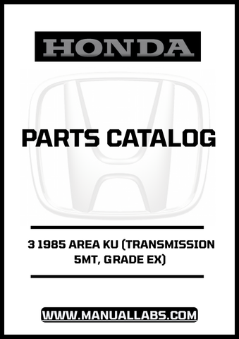Discover the ultimate resource for maintaining and repairing your 1985 Honda Accord with the comprehensive Door 3 Parts Catalog Manual. This PDF download is specifically designed for the 5MT transmission and Grade EX model, providing you with detailed diagrams and specifications to ensure accurate repairs and replacements.