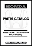 Unlock the full potential of your 1985 Honda Accord with our comprehensive Door 3 Parts Catalog Manual. Designed specifically for the LX grade with a 5MT transmission, this PDF download is an essential resource for any DIY enthusiast or professional mechanic looking to maintain or restore their vehicle.