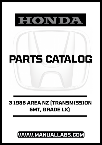 Unlock the full potential of your 1985 Honda Accord with our comprehensive Door 3 Parts Catalog Manual. Designed specifically for the LX grade with a 5MT transmission, this PDF download is an essential resource for any DIY enthusiast or professional mechanic looking to maintain or restore their vehicle.