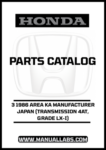 Discover the essential HONDA ACCORD DOOR 3 1986 Parts Catalog Manual, specifically designed for the LX-I grade with a 4AT transmission. This comprehensive PDF download provides detailed information on all components, ensuring you have the right parts for your vehicle maintenance and repairs.