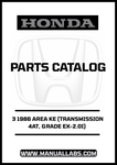 Unlock the full potential of your 1986 Honda Accord with our comprehensive Door 3 Parts Catalog Manual. This PDF download is specifically designed for the EX-2.0i model equipped with a 4AT transmission, providing you with detailed diagrams and specifications to ensure accurate repairs and maintenance.