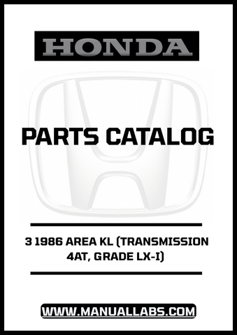 Unlock the full potential of your 1986 Honda Accord with our comprehensive Door 3 Parts Catalog Manual. This PDF download is specifically designed for the LX-I grade with a 4AT transmission, providing you with detailed diagrams and specifications to ensure accurate repairs and maintenance.