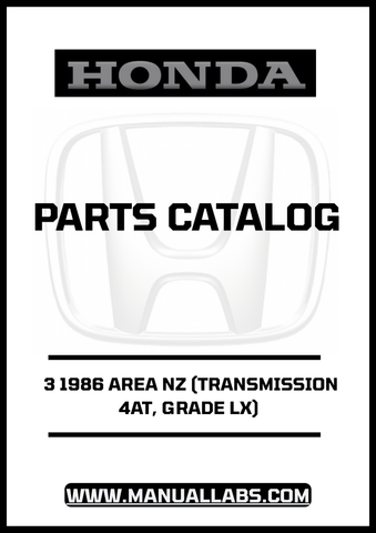 Unlock the full potential of your 1986 Honda Accord with our comprehensive Door 3 Parts Catalog Manual. This PDF download is specifically designed for the LX grade model equipped with a 4AT transmission, providing you with detailed diagrams and specifications to ensure accurate repairs and maintenance.