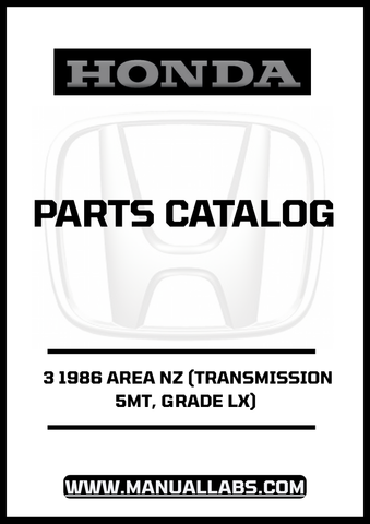 Discover the ultimate resource for maintaining your 1986 Honda Accord with our comprehensive Parts Catalog Manual. This PDF download is specifically designed for the 3-door model featuring a 5-speed manual transmission and the LX grade, ensuring you have all the necessary information at your fingertips.