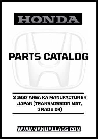 Unlock the full potential of your 1987 Honda Accord with our comprehensive Parts Catalog Manual, specifically designed for the M5T transmission and DX grade. This PDF download provides you with detailed diagrams, part numbers, and specifications, ensuring you have everything you need for maintenance and repairs.