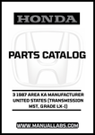 Unlock the full potential of your 1987 Honda Accord with our comprehensive Parts Catalog Manual, specifically designed for the M5T transmission and LX-I grade. This PDF download provides you with detailed diagrams, part numbers, and specifications, ensuring you have everything you need for maintenance and repairs.