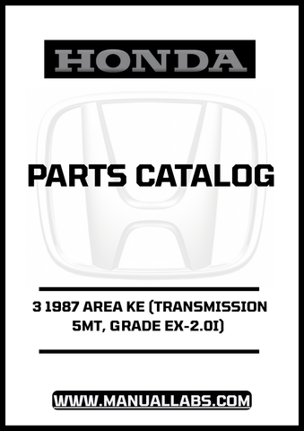 Unlock the full potential of your 1987 Honda Accord with our comprehensive Door 3 Parts Catalog Manual. This PDF download is specifically designed for the EX-2.0i model equipped with a 5MT transmission, providing you with detailed diagrams and specifications to ensure accurate repairs and maintenance.