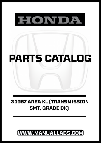 Unlock the full potential of your 1987 Honda Accord with our comprehensive Door 3 Parts Catalog Manual. This PDF download is specifically designed for the DX grade model equipped with a 5MT transmission, providing you with detailed diagrams and specifications to ensure accurate repairs and maintenance.