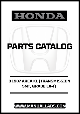 Discover the ultimate resource for maintaining your 1987 Honda Accord with our comprehensive Door 3 Parts Catalog Manual. This PDF download is specifically designed for the LX-I grade with a 5MT transmission, providing you with detailed diagrams and part numbers to ensure you find exactly what you need for repairs or upgrades.