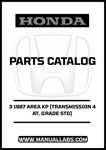 Unlock the full potential of your 1987 Honda Accord with our comprehensive Door 3 Parts Catalog Manual. This PDF download is specifically designed for the 4AT transmission and STD grade, providing you with detailed diagrams and specifications to ensure accurate repairs and maintenance.