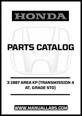 Unlock the full potential of your 1987 Honda Accord with our comprehensive Door 3 Parts Catalog Manual. This PDF download is specifically designed for the 4AT transmission and STD grade, providing you with detailed diagrams and specifications to ensure accurate repairs and maintenance.