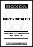 Unlock the full potential of your 1987 Honda Accord with our comprehensive Door 3 Parts Catalog Manual. This PDF download is specifically designed for the EX grade model equipped with a 4AT transmission, providing you with detailed diagrams and specifications to ensure accurate repairs and maintenance.