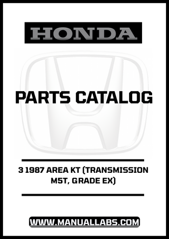  Unlock the full potential of your 1987 Honda Accord with the comprehensive Door 3 Parts Catalog Manual. This PDF download is an essential resource for anyone looking to maintain or repair their vehicle, featuring detailed diagrams and specifications tailored specifically for the M5T transmission and EX grade model.