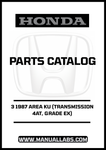 Unlock the full potential of your 1987 Honda Accord with our comprehensive Door 3 Parts Catalog Manual. This PDF download is specifically designed for the 4AT transmission and EX grade, providing you with detailed diagrams and specifications to ensure accurate repairs and maintenance.