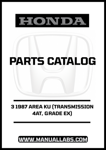 Unlock the full potential of your 1987 Honda Accord with our comprehensive Door 3 Parts Catalog Manual. This PDF download is specifically designed for the 4AT transmission and EX grade, providing you with detailed diagrams and specifications to ensure accurate repairs and maintenance.