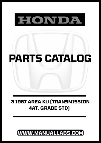 Unlock the full potential of your 1987 Honda Accord with our comprehensive Door 3 Parts Catalog Manual. This PDF download is specifically designed for models equipped with a 4AT transmission and standard grade, ensuring you have the precise information you need for repairs and maintenance.