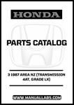 Unlock the full potential of your 1987 Honda Accord with our comprehensive Door 3 Parts Catalog Manual. Designed specifically for the LX grade with a 4AT transmission, this PDF download is an essential resource for both DIY enthusiasts and professional mechanics. With detailed diagrams and part numbers, you can easily identify and source the components you need to keep your vehicle in top condition.